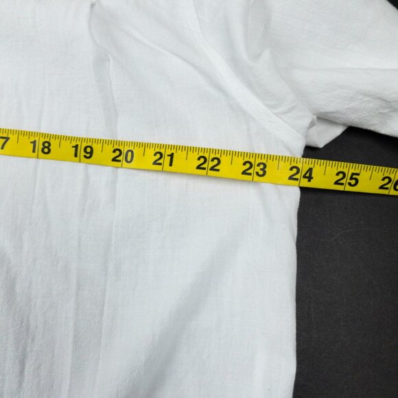 Madewell Oversized Ex-Boyfriend Tunic Shirt Women's Small Solid White NG910 - Picture 15 of 15